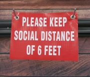 Please Keep Social Distance Banner