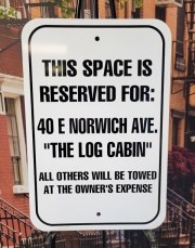 Reserved Parking for Log Cabin