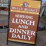 Rusty Bucket A Frame Sidewalk Sign