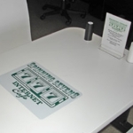 Table top laminated decals