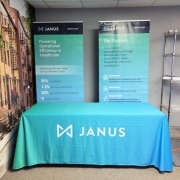 Janus Banners and Table Cloth