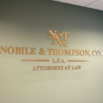 Dimensional Lettering for entry wall