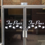Door logos and lettering
