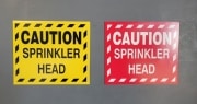 Caution Sprinkler Head