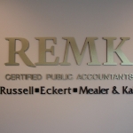 Dimensional Lettering, Acrylic with Brushed Laminate