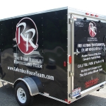 Trailer print graphics and lettering