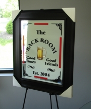 Black Room Mirror with Lettering