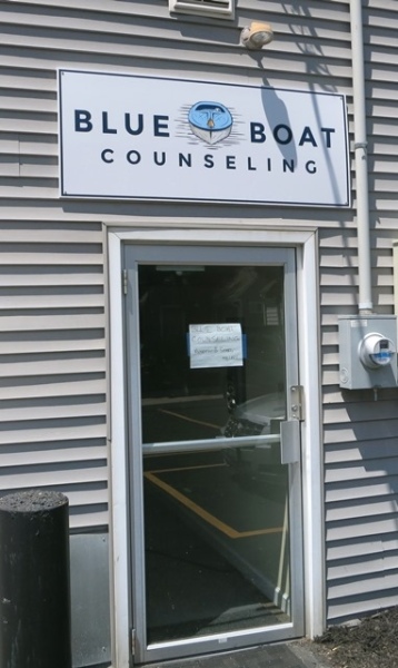 Blue Boat Counseling Outdoor Sign