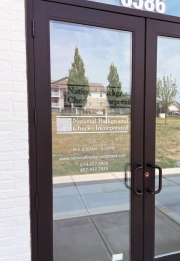 National Background Check Window Lettering