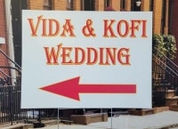 Vida and Kofi Wedding Sign