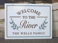 Wells Family River Sign