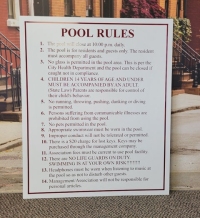 Pool Rules