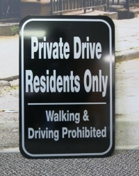 Private Drive Residents Only